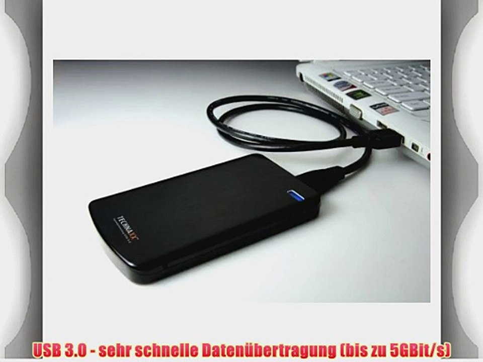 Technaxx Speedyhousing USB 3.0 - Flaches USB 3.0 Geh?use f?r 635 cm (25 Zoll) Festplatten schwarz