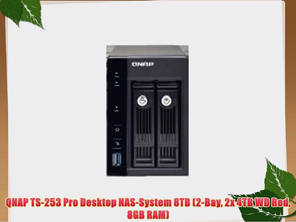 QNAP TS-253 Pro Desktop NAS-System 8TB (2-Bay 2x 4TB WD Red 8GB RAM)