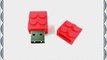 SUNWORLD? Mini Neuheit 32GB Silicon Building Block USB 2.0 Flash Drive Rot