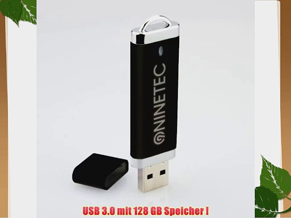 NINETEC Ace 128 GB Highspeed 3.0 USB Speicher Stick Flash Drive Schwarz NT-Ace