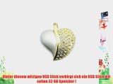 SUNWORLD Cute Crystal Heart Necklace Diamond Jewerly 32GB Speicherstick USB 2.0 Memory Stick