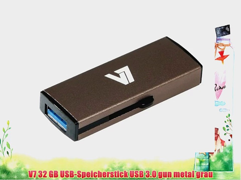 V7 32 GB USB-Speicherstick USB 3.0 gun metal grau