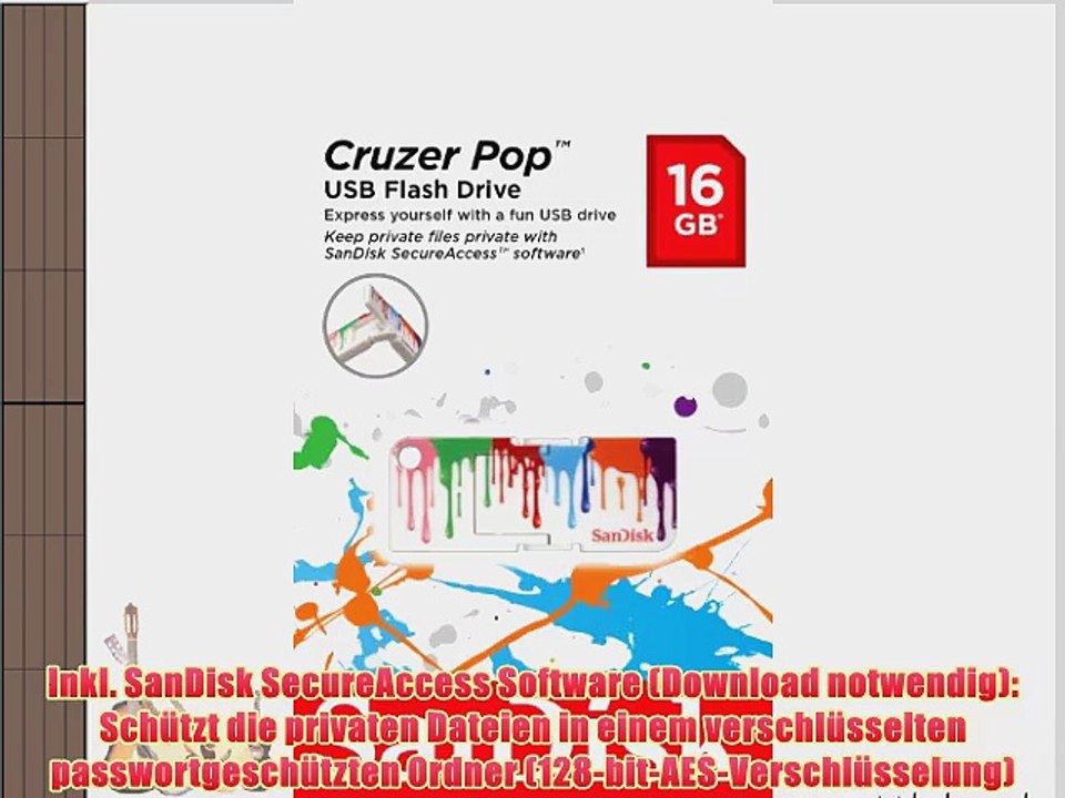SanDisk Cruzer Pop 16GB USB-Stick USB 2.0 Paint