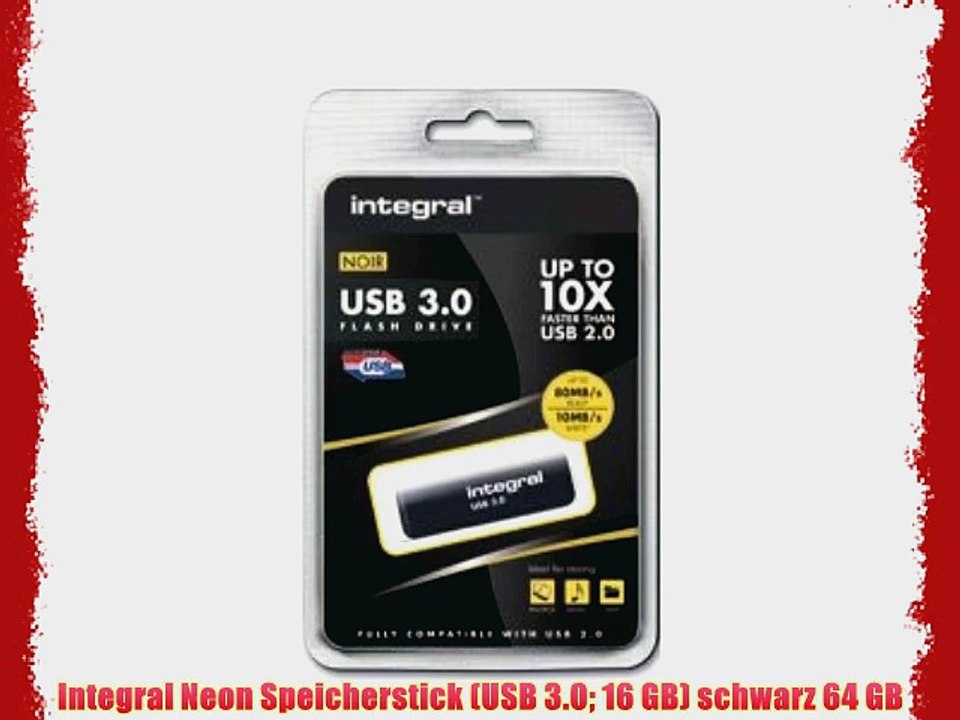 Integral Neon Speicherstick (USB 3.0 16?GB) schwarz 64 GB