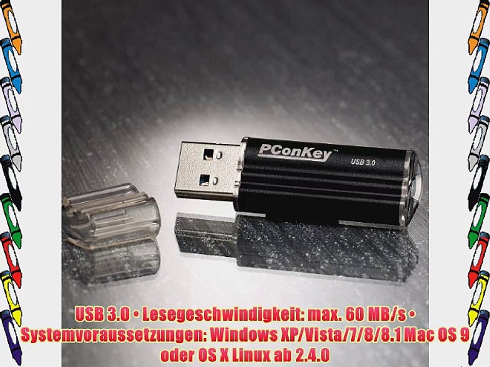 PConKey USB-3.0-Speicherstick UPD-308 8 GB Aluminium