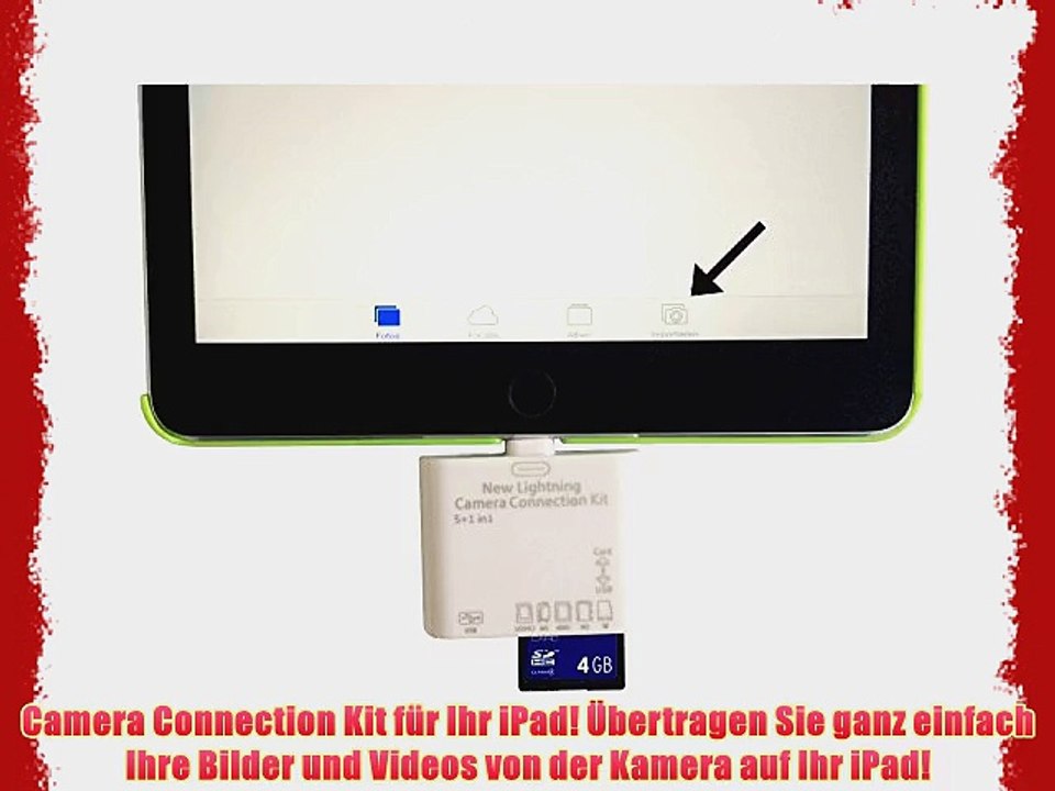 Phone Star iOS 8 5 in 1 Camera Connection Kit Card Reader Kartenleseger?t - Bilder Foto Video