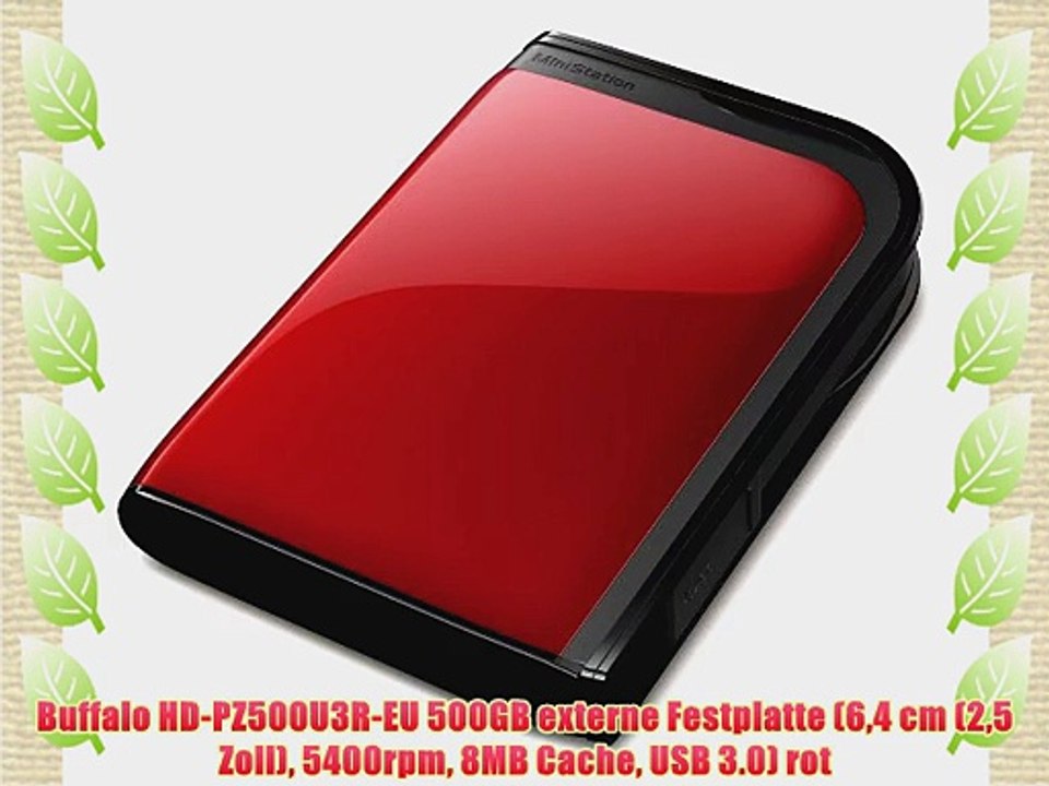 Buffalo HD-PZ500U3R-EU 500GB externe Festplatte (64 cm (25 Zoll) 5400rpm 8MB Cache USB 3.0)
