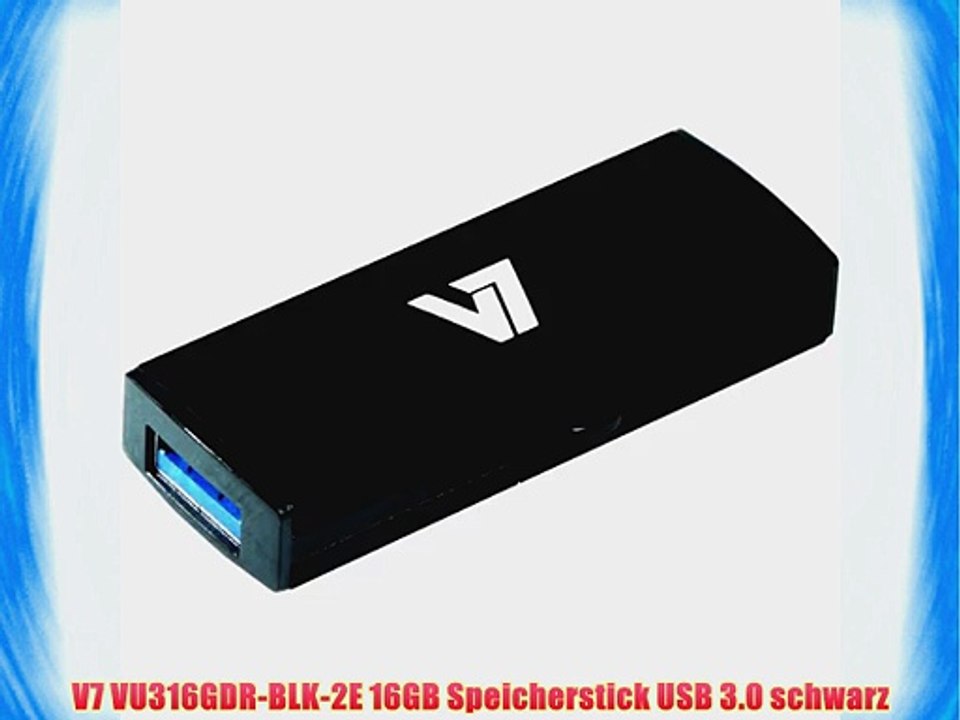 V7 VU316GDR-BLK-2E 16GB Speicherstick USB 3.0 schwarz