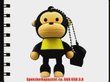 818-TEch No10400010038 Hi-Speed 3.0 USB-Sticks 8GB Affe Schimpanse T-Shirt 3D braun