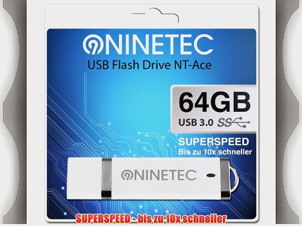 NINETEC Ace 64 GB Highspeed 3.0 USB Speicher Stick Flash Drive Wei? NT-Ace