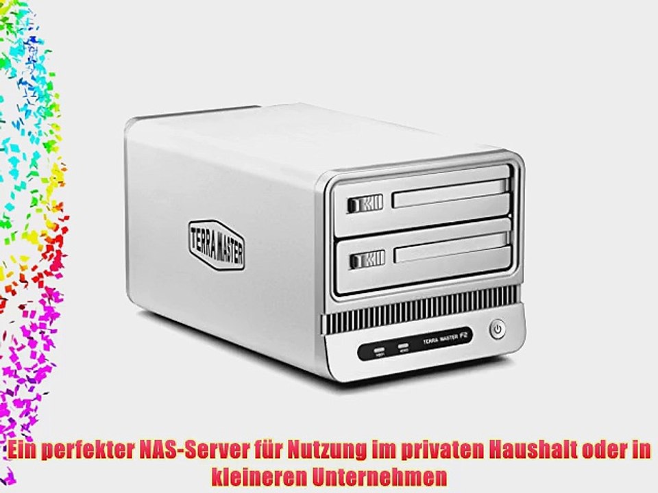 TerraMaster F2-C20 - SOHO 2 Bay NAS-Server Personal Cloud Storage Festplattengeh?use mit bis