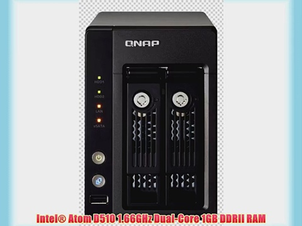 QNAP TS-259 Pro NAS-Gehuse (Gigabit 2x RJ45 2-Bay fr 89 cm (35 Zoll) SATA-I/II 1GB DDR2 RAM