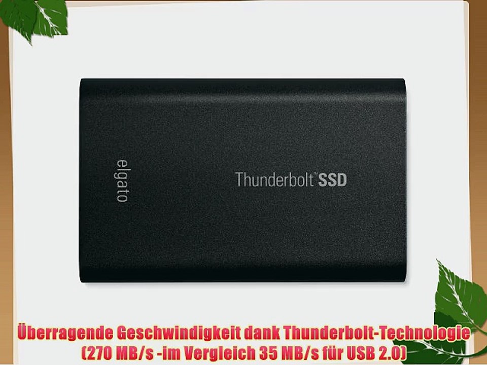 Elgato Thunderbolt SSD 120 GB mobiler High-Speed Speicher (64 cm (25 Zoll) 270 MB/s) dunkelgrau