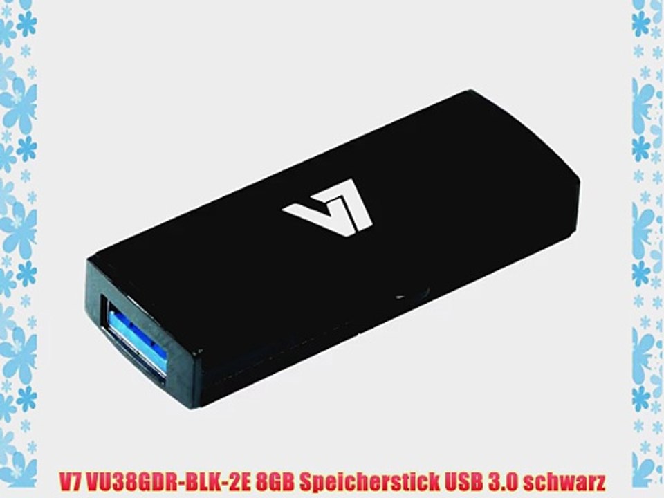 V7 VU38GDR-BLK-2E 8GB Speicherstick USB 3.0 schwarz