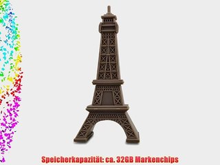 818-Shop No10500020032 Hi-Speed 2.0 USB-Sticks 32GB Eiffelturm Paris 3D grau