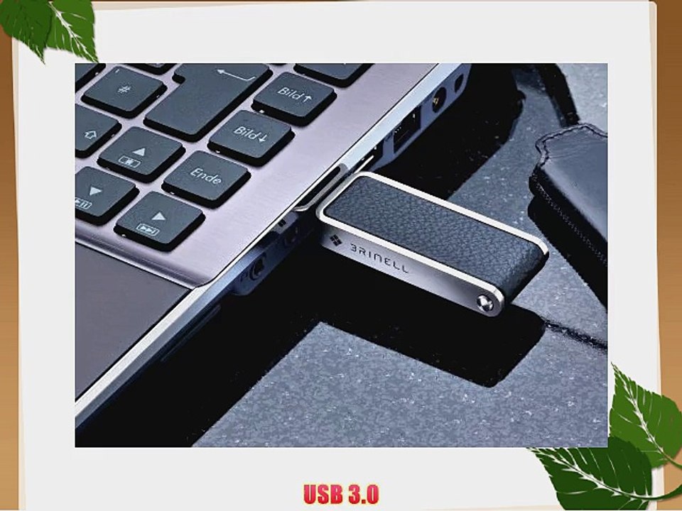 Brinell Stick single-action 120GB Speicherstick USB 3.0 Leder schwarz Red Dot Gewinner 2013