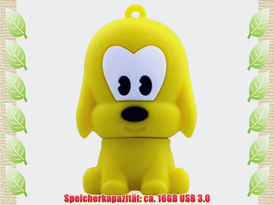 818-TEch No10500060336 Hi-Speed 3.0 USB-Stick 16GB Hund Langohr 3D gelb