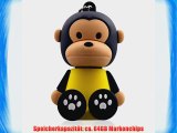 818-TEch No10900010064 Hi-Speed 2.0 USB-Sticks 64GB Affe Schimpanse T-Shirt 3D gelb
