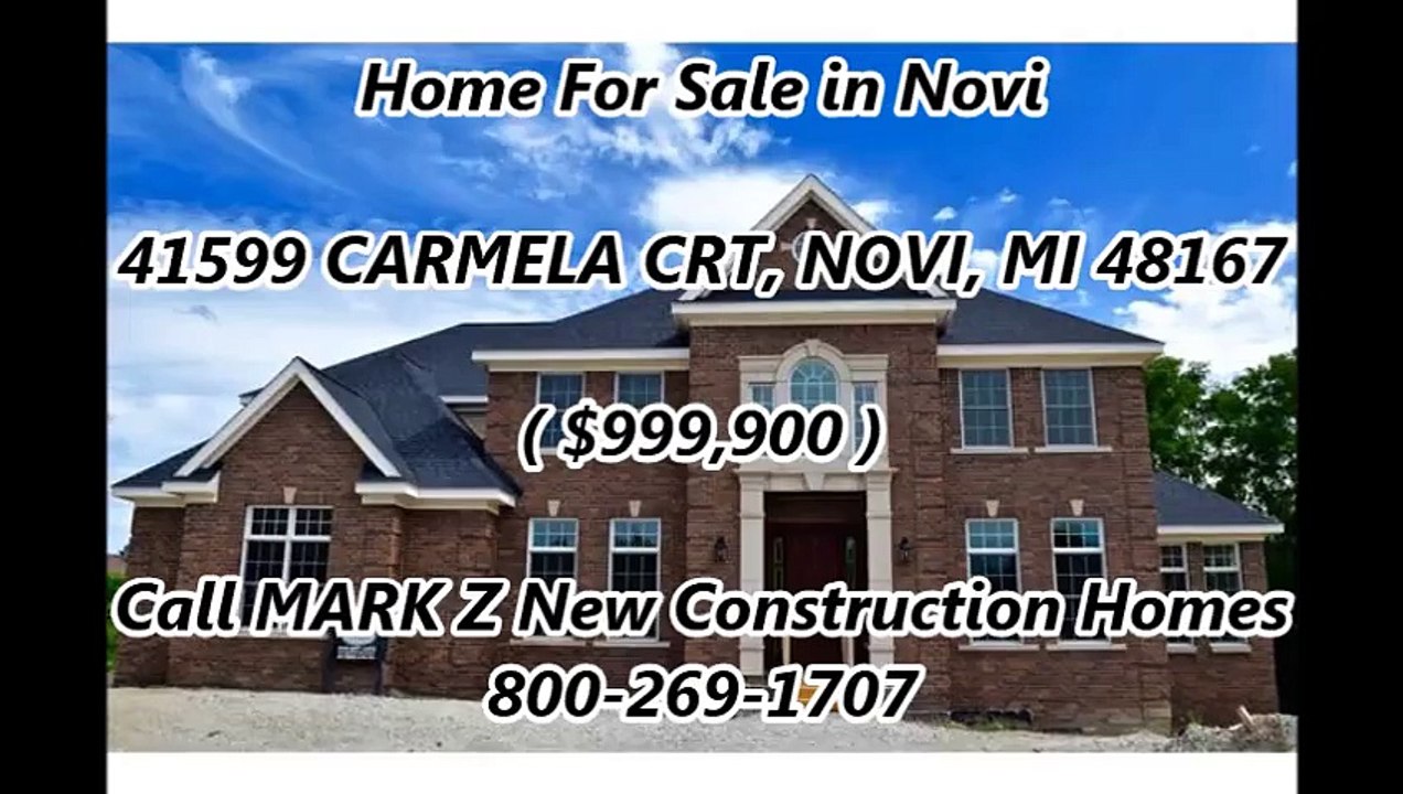 New Construction Homes For Sale in Novi by MARK Z New Construction Homes : 41599 CARMELA CRT, NOVI, MI 48167