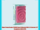 Bipra Powerfreakz 250GB Rosa Kr?useln USB 2.0 Externe 2.5 Festplatte SATA NTFS