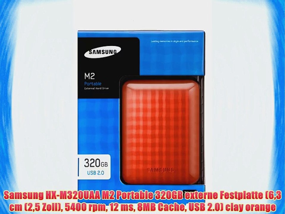 Samsung HX-M320UAA M2 Portable 320GB externe Festplatte (63 cm (25 Zoll) 5400 rpm 12 ms 8MB