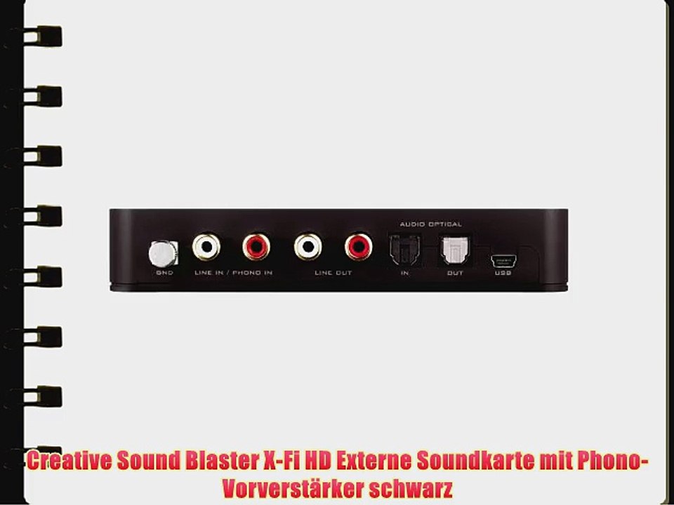 Creative Sound Blaster X-Fi HD Externe Soundkarte mit Phono-Vorverst?rker schwarz