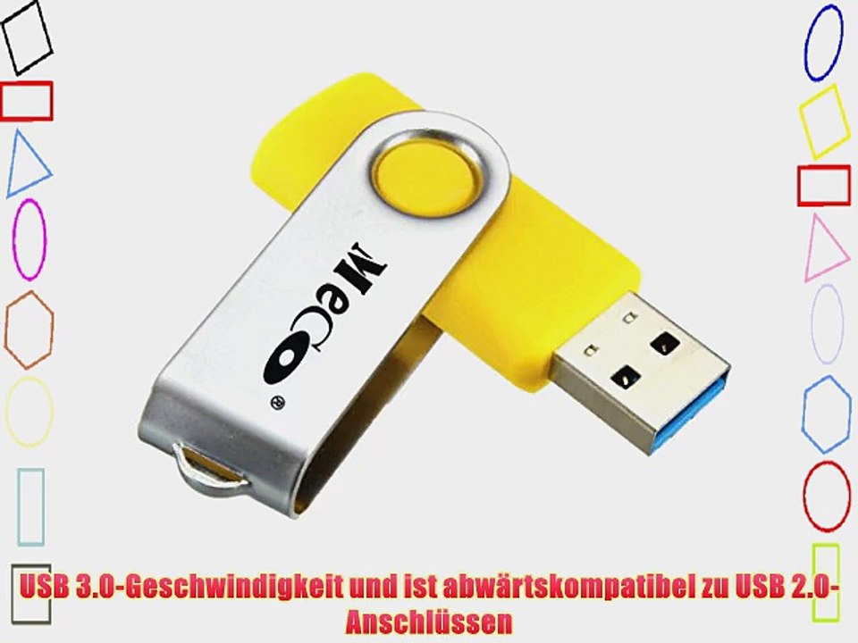 MECO USB 3.0 Stick Spreicherstick USB 3.0 32GB Gelb
