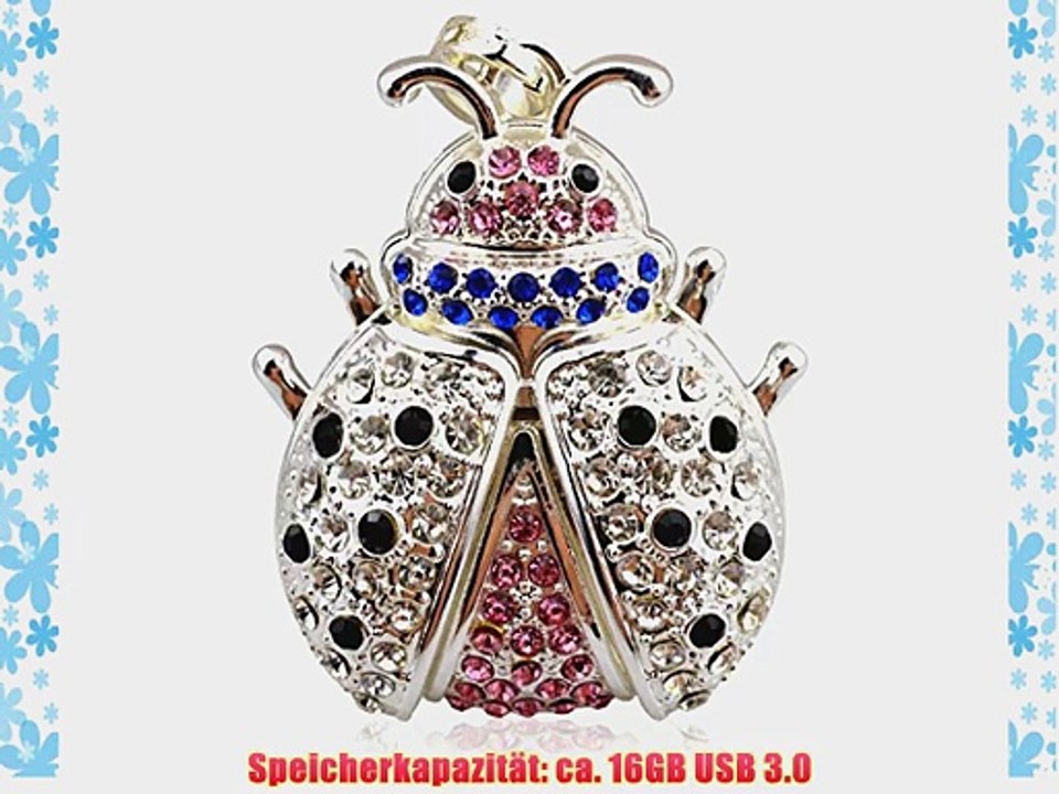 818-TEch No13800070336 Hi-Speed 3.0 USB-Stick 16GB K?fer Diamant Metall 3D silber