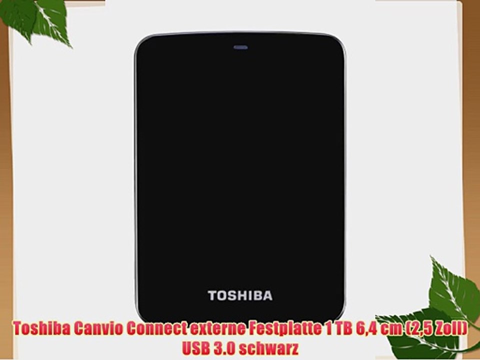 Toshiba Canvio Connect externe Festplatte 1 TB 64 cm (25 Zoll) USB 3.0 schwarz