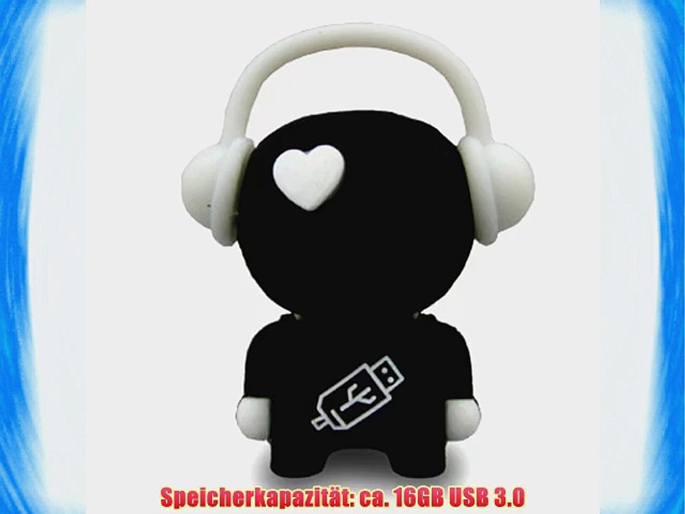 818-TEch No36100020336 Hi-Speed 3.0 USB-Stick 16GB Lustiger Musik DJ 3D schwarz