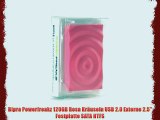 Bipra Powerfreakz 120GB Rosa Kr?useln USB 2.0 Externe 2.5 Festplatte SATA NTFS