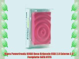 Bipra Powerfreakz 60GB Rosa Kr?useln USB 2.0 Externe 2.5 Festplatte SATA NTFS