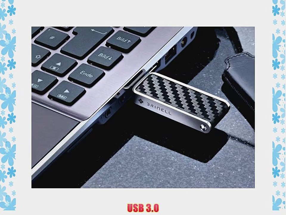 Brinell Stick single-action 120GB Speicherstick USB 3.0 Red Dot Gewinner 2013 carbon/schwarz