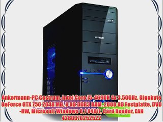 Ankermann-PC Cestrum Intel Core i5-4690K 4x 3.50GHz Gigabyte GeForce GTX 750 2048 MB 8 GB DDR3