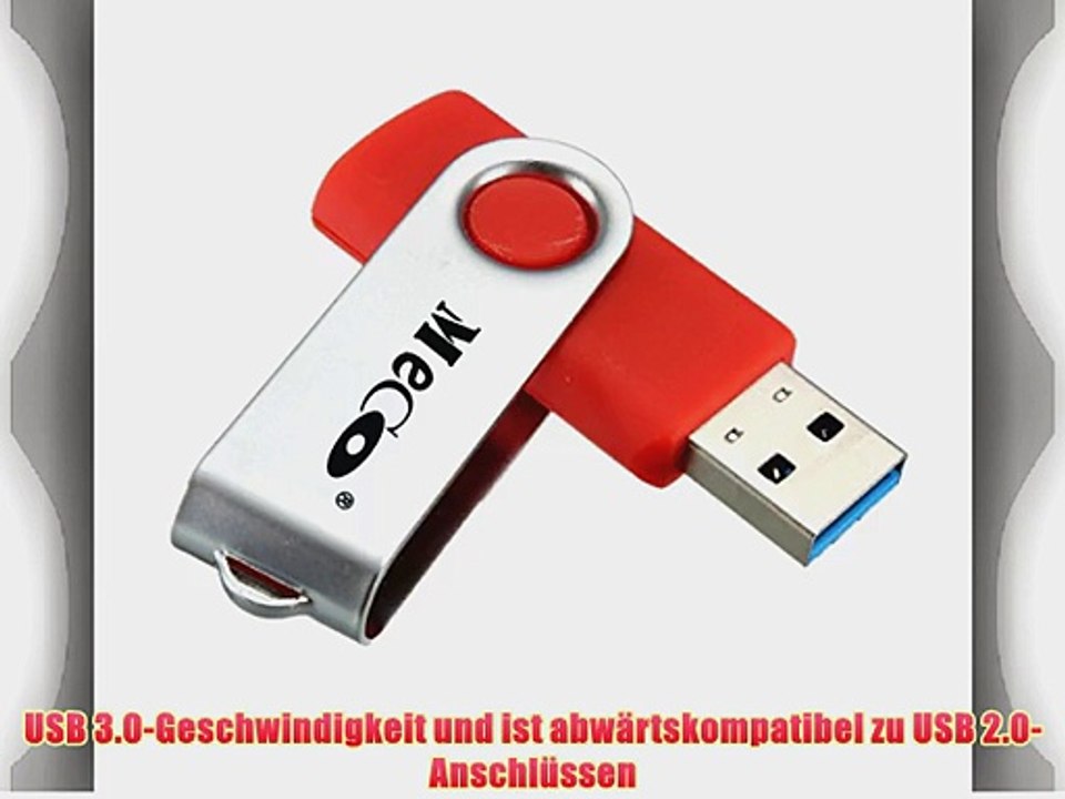 MECO USB 3.0 Stick Spreicherstick USB 3.0 32GB Dunkelrot