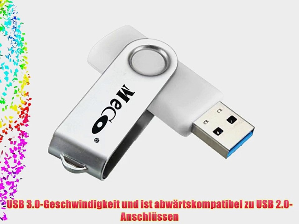 MECO USB 3.0 Stick Spreicherstick USB 3.0 32GB Weiss