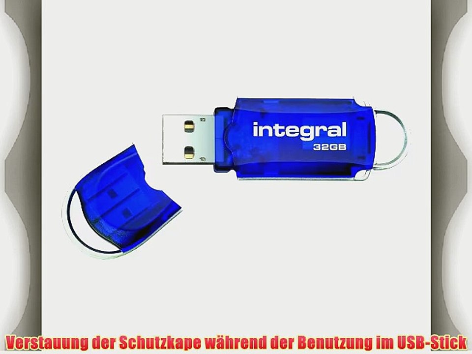 Integral 32GB Speicherstick USB 2.0 blau (Amazon Frustfreie Verpackung)