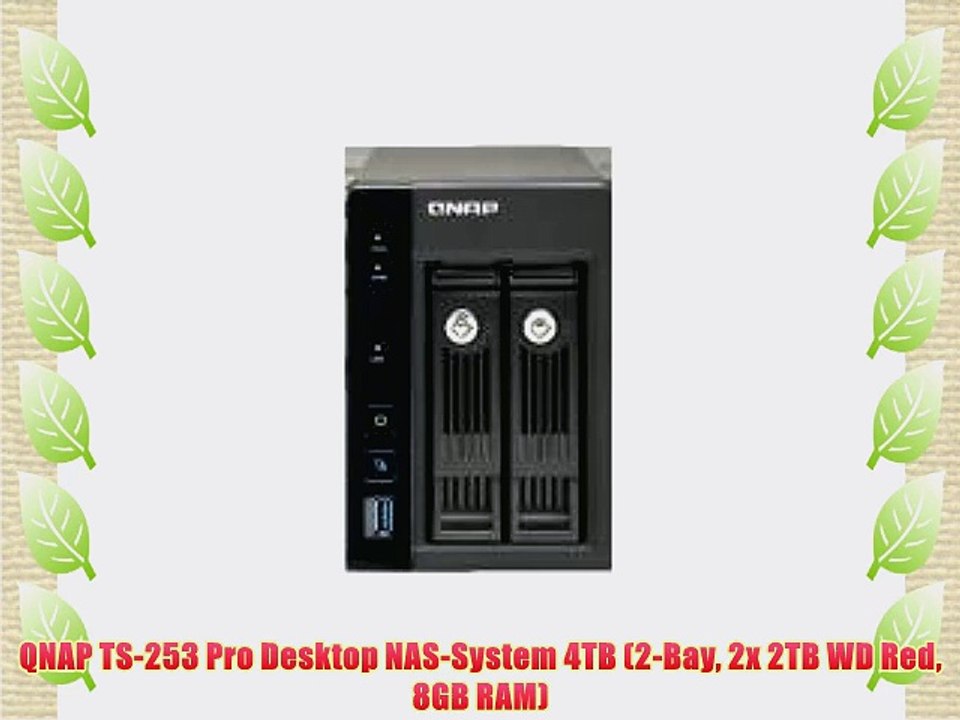 QNAP TS-253 Pro Desktop NAS-System 4TB (2-Bay 2x 2TB WD Red 8GB RAM)