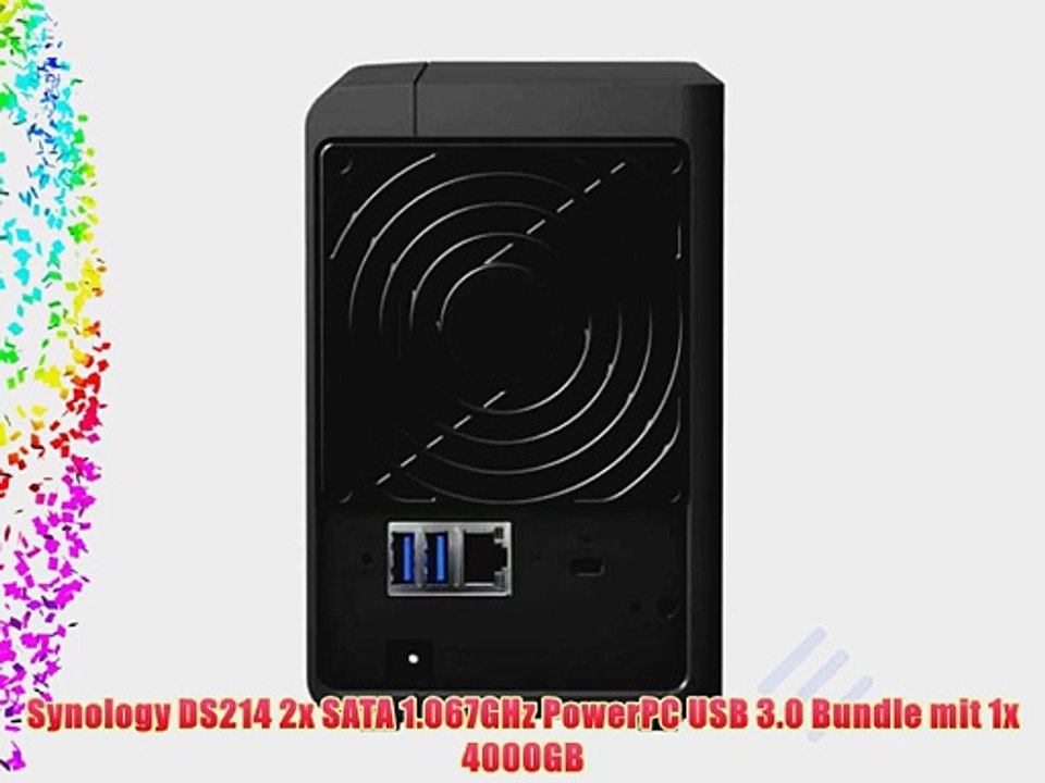 Synology DS214 2x SATA 1.067GHz PowerPC USB 3.0 Bundle mit 1x 4000GB