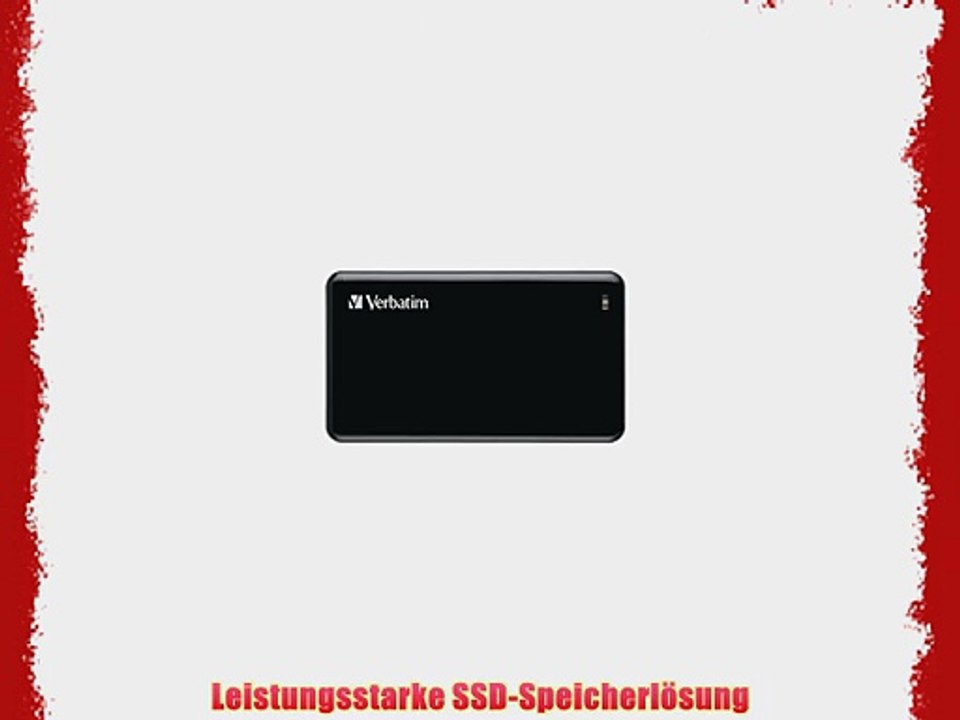 Verbatim externe SSD-Festplatte 256GB (5000 Mbps USB 3.0) schwarz