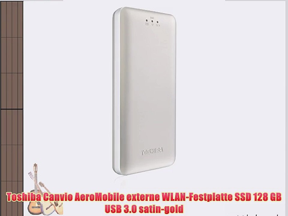Toshiba Canvio AeroMobile externe WLAN-Festplatte SSD 128 GB USB 3.0 satin-gold