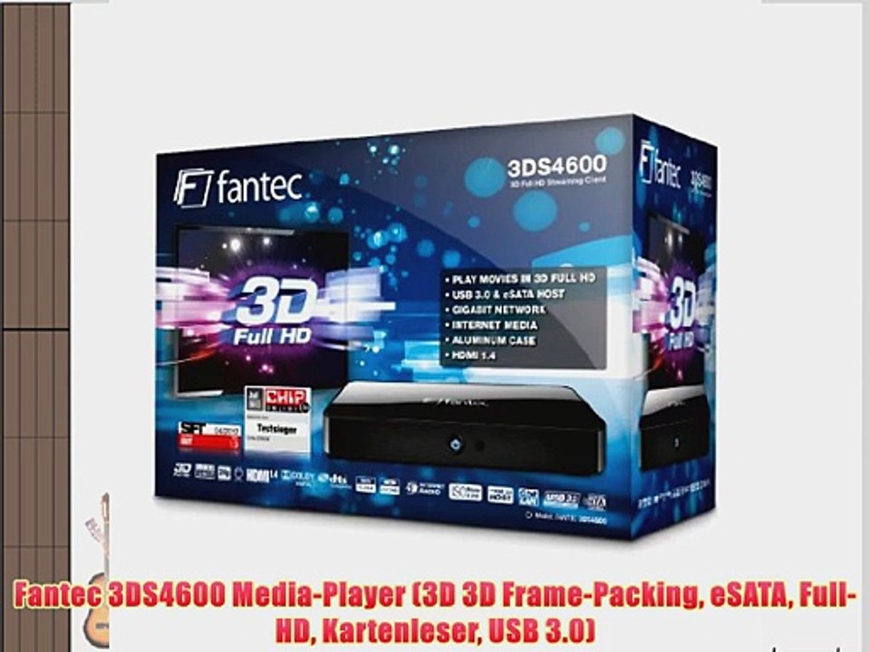Fantec 3DS4600 Media-Player (3D 3D Frame-Packing eSATA Full-HD Kartenleser USB 3.0)