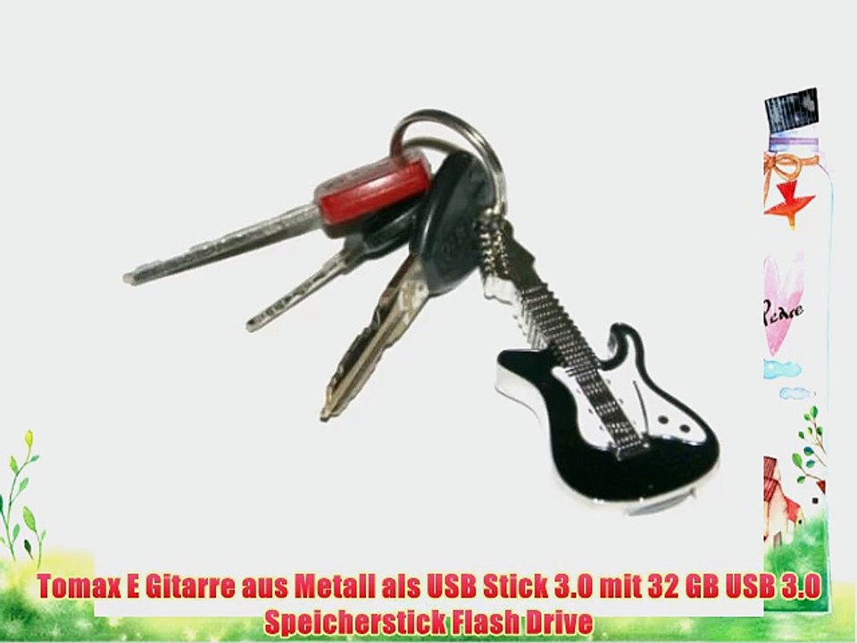 Tomax E Gitarre aus Metall als USB Stick 3.0 mit 32 GB USB 3.0 Speicherstick Flash Drive