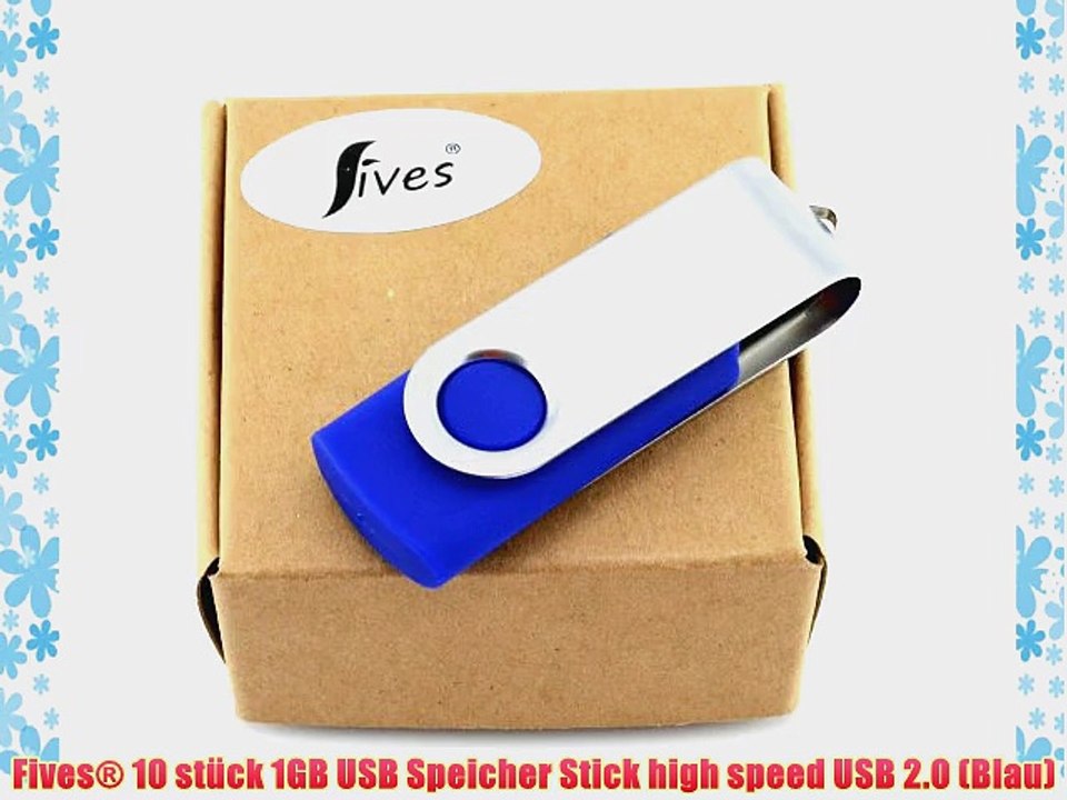 Fives? 10 st?ck 1GB USB Speicher Stick high speed USB 2.0 (Blau)