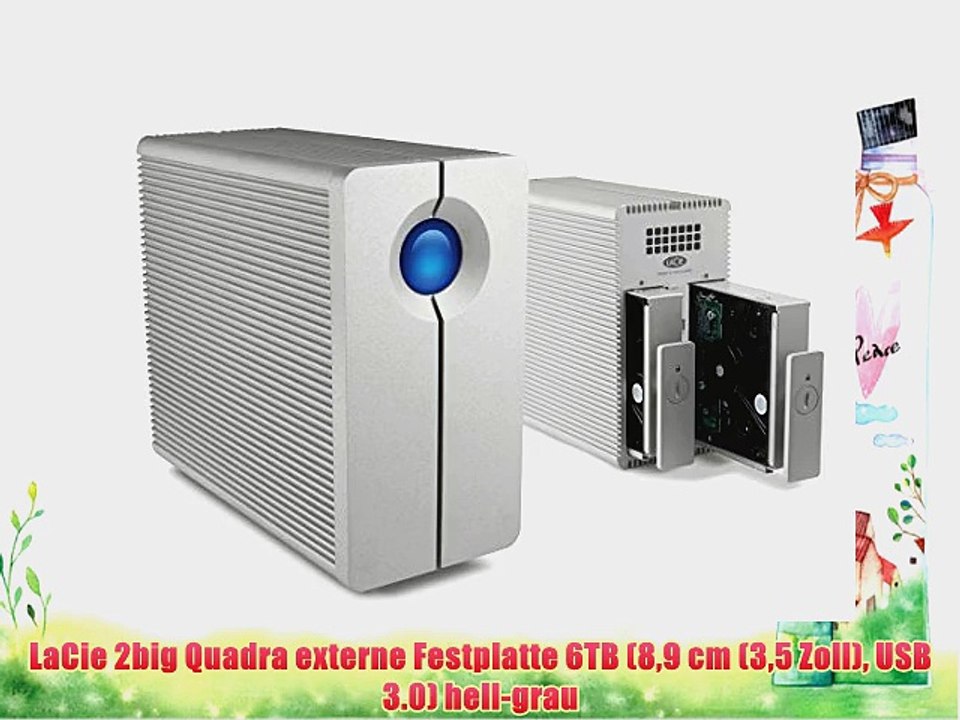 LaCie 2big Quadra externe Festplatte 6TB (89 cm (35 Zoll) USB 3.0) hell-grau