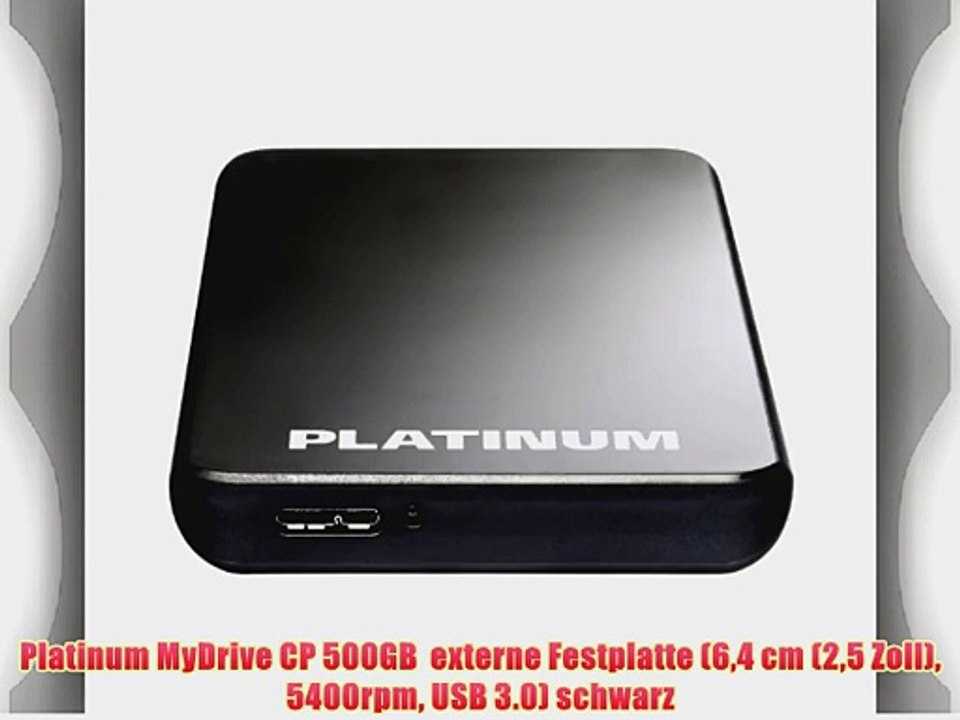 Platinum MyDrive CP 500GB  externe Festplatte (64 cm (25 Zoll) 5400rpm USB 3.0) schwarz