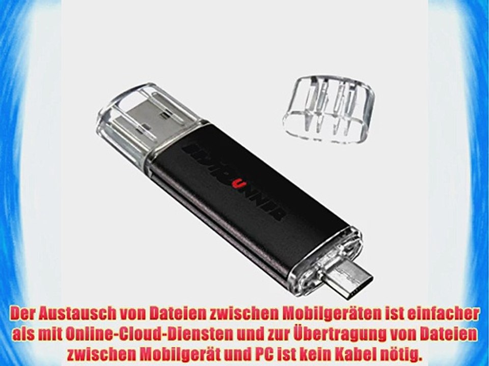BESTRUNNER 32GB USB Speicherstick OTG Mikro USB Flash Drive Handy PC Schwarz