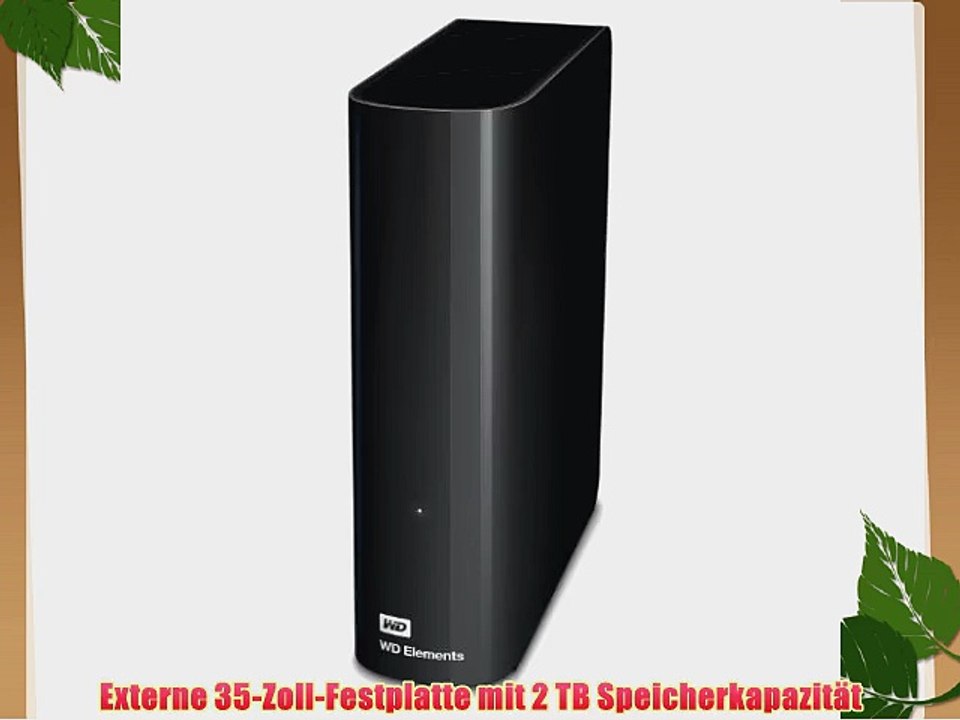 WD Elements Desktop externe Festplatte 2TB  (89 cm (35 Zoll) 5400rpm 64MB Cache SATA III USB