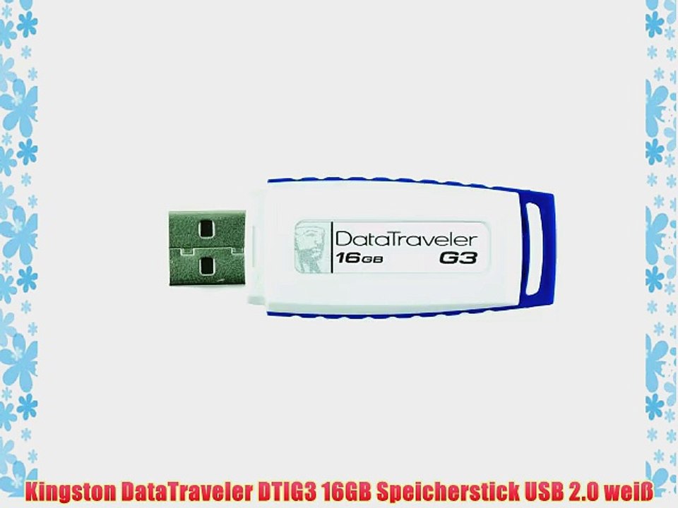 Kingston DataTraveler DTIG3 16GB Speicherstick USB 2.0 wei?