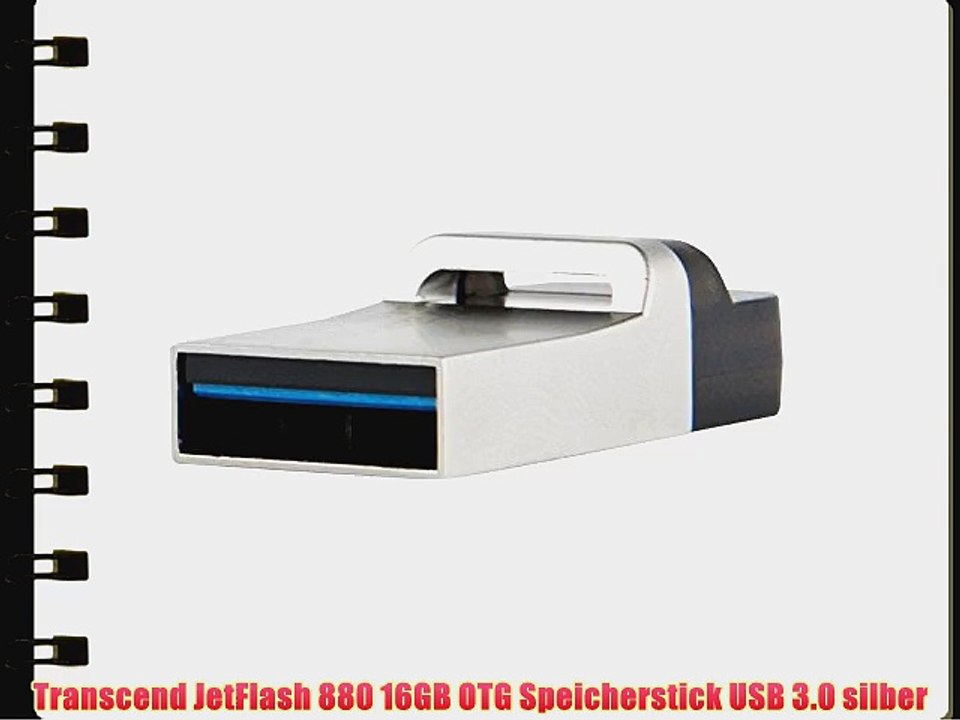 Transcend JetFlash 880 16GB OTG Speicherstick USB 3.0 silber